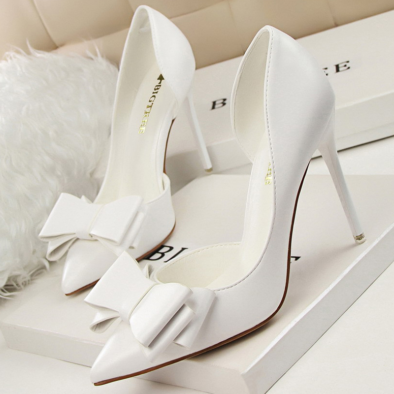 Shoe Tree - BIGTREE Shoes Bow-knot Woman Pumps Stiletto