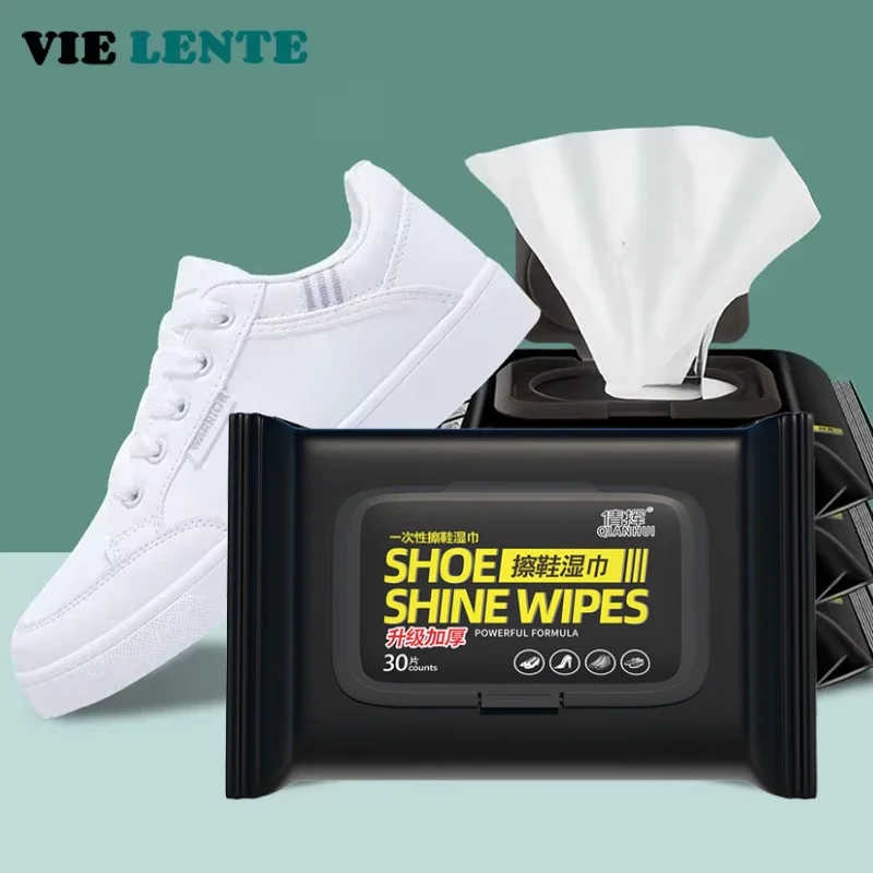 Shoe Cleaner - 12-60Pcs Disposable Shoes Clean Wipes Portable