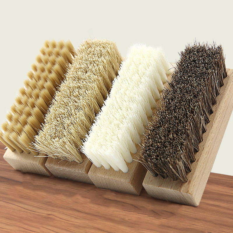 Sneaker Cleaner - 1PC Pig Bristles Shoe Brush For