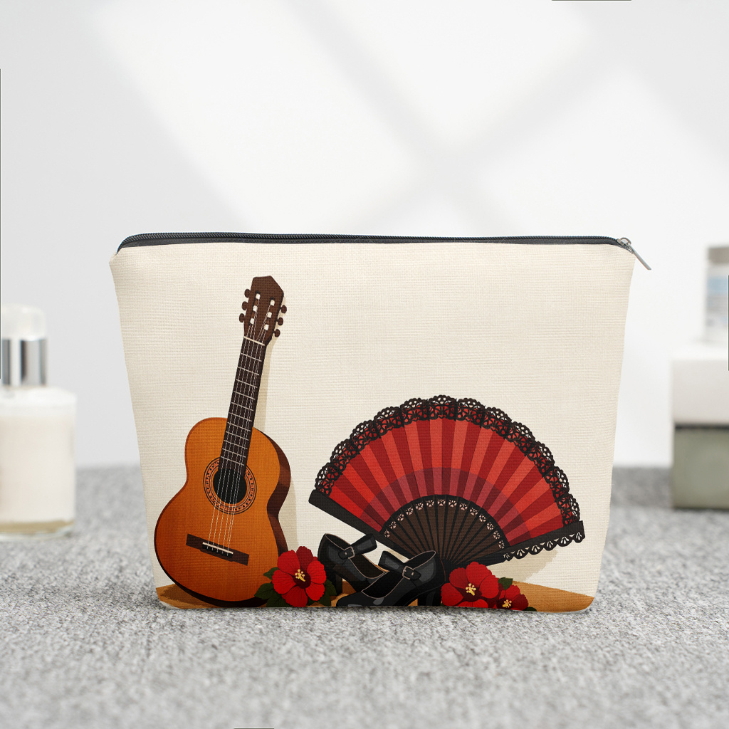 Shoe Brush - 1 Piece Guitar Red Floral and