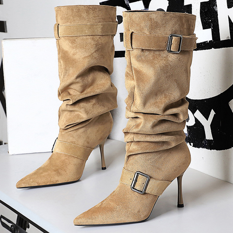 Shoe Tree - BIGTREE Shoes 2026 Pointed Women Mid-Calf