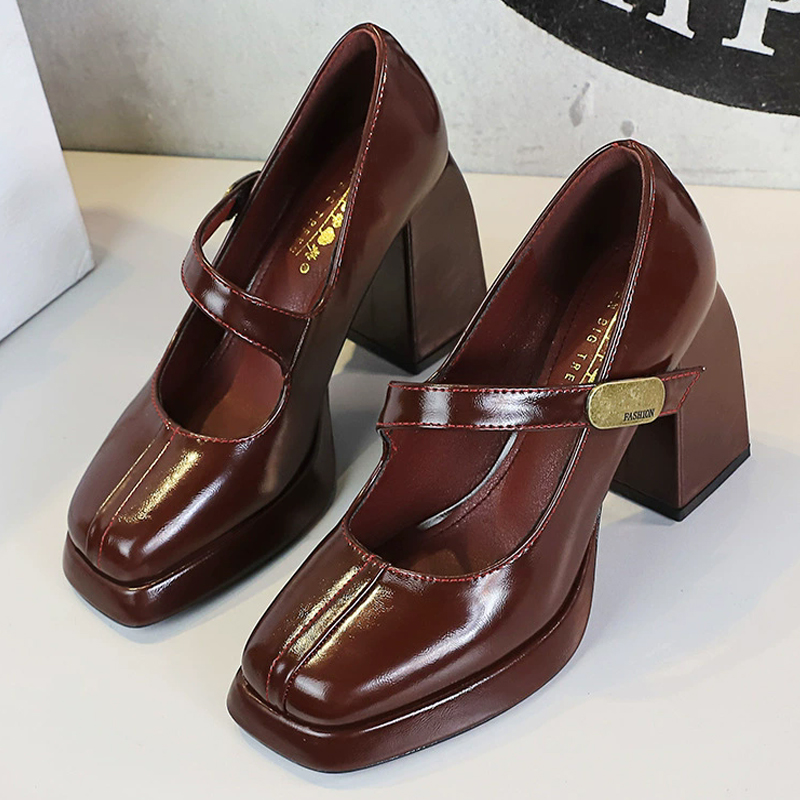 Shoe Tree - BIGTREE Shoes Retro Chunky Women Pumps